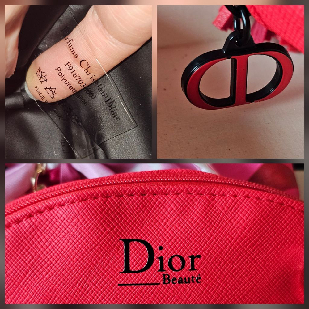 Christian Dior Red Clutch w/Crossbody Chain, Charms & Twilly Added NWOT - Picture 4 of 15